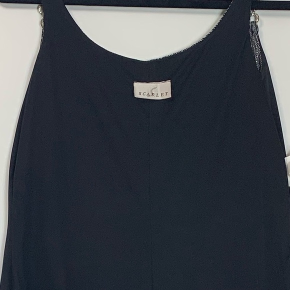 VTG Glam Silver  Metallic Maxi Dress Lined Body-con Formal Tagged SZ 13 Sparkle - Picture 16 of 16